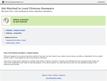 Tablet Screenshot of chimneysweeperstoday.com